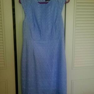 Elegant Blue Lace Dress